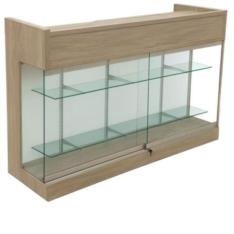 4 ft Two-Side Ledge Top Counter + Showcase