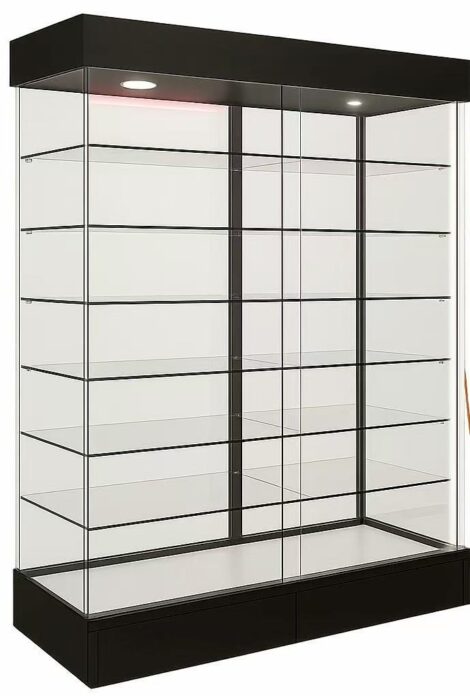 4ft Frameless Full Vision Glass Showcase – Royal Store Fixtures and ...