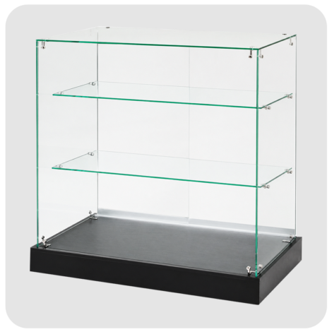 4 ft Frameless Full Vision Glass Showcase