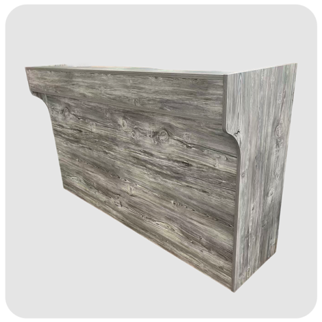 6 ft Ledge Top Counter (White Dusty)