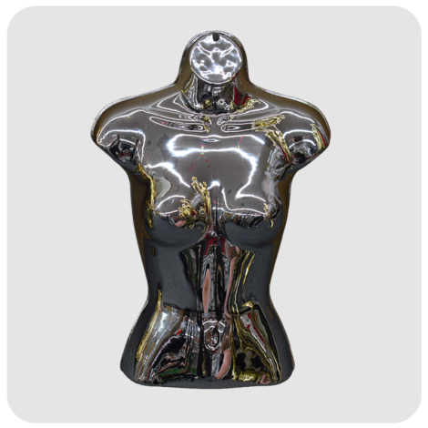 Silver Female Torso Mannequin